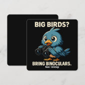 Big Birds? Bring Binoculars Funny Birdwatching Kaart (Voorkant / Achterkant)