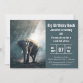 Big Birthday Bash Elephant Foto Kaart (Voorkant)