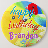 Big Birthday Birds Button (Voorkant)