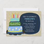 Big Birthday Cake for Birthday Boy Kaart (Voorkant)