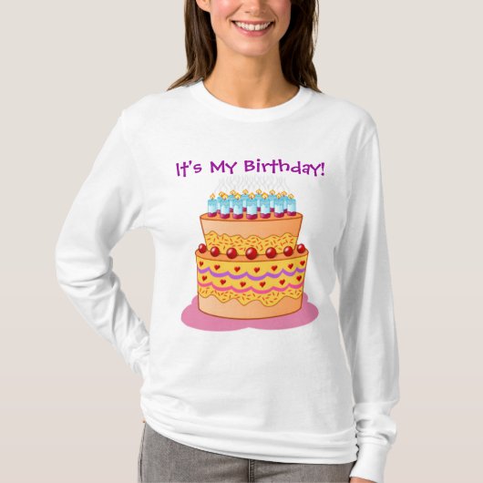 Big Birthday Cake T-shirt (Voorkant)