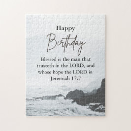 Big Birthday Dad Serene Ocean Schriftuurlijke teks Legpuzzel