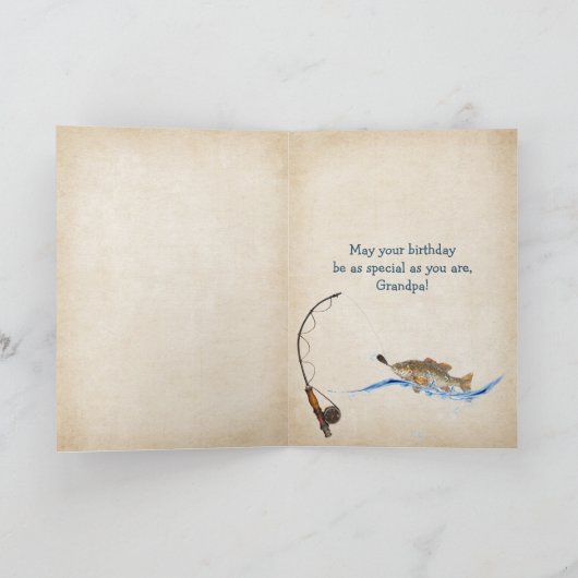 Big Birthday Fish in water Kaart (Binnen)