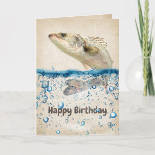 Big Birthday Fish in water Kaart