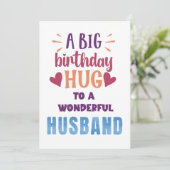 Big Birthday Hug Aangepaste Verjaardag Kaart voor (Staand voorkant)