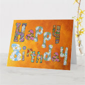 Big Birthday Kaart (Gele Bloem)