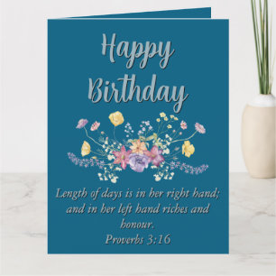 Big Birthday Mom Blauwe Bloemen Schriftuurlijke te Kaart