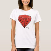 Big Birthstone-serie - Ruby T-shirt (Voorkant)