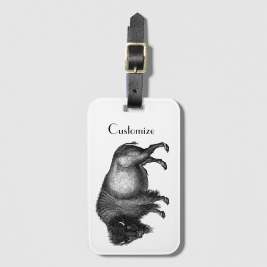 Big Bison Buffalo Thunder_Cove Bagagelabel (Voorkant (verticaal))