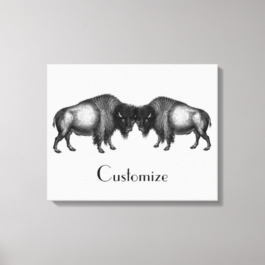 Big Bison Buffalo Thunder_Cove Canvas Afdruk (Voorkant)