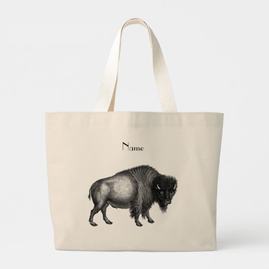 Big Bison Buffalo Thunder_Cove Grote Tote Bag (Achterkant)
