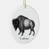 Big Bison Buffalo Thunder_Cove Keramisch Ornament (Rechts)