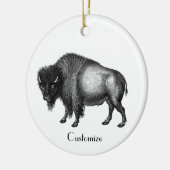 Big Bison Buffalo Thunder_Cove Keramisch Ornament (Links)