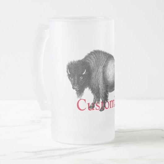 Big Bison Buffalo Thunder_Cove Matglas Bierpul (Voorkant links)