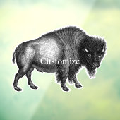 Big Bison Buffalo Thunder_Cove Raamsticker (Vel 3)