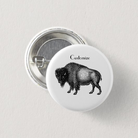 Big Bison Buffalo Thunder_Cove Ronde Button 3,2 Cm (Voorkant /achterkant)