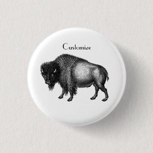 Big Bison Buffalo Thunder_Cove Ronde Button 3,2 Cm