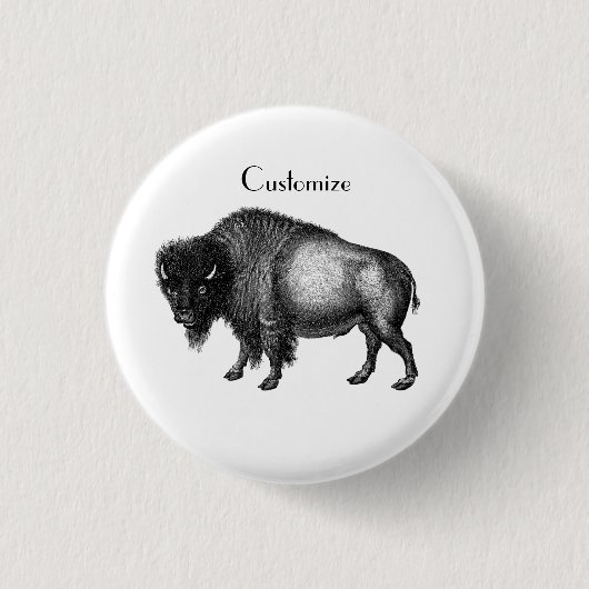 Big Bison Buffalo Thunder_Cove Ronde Button 3,2 Cm (Voorkant)