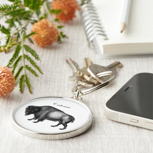 Big Bison Buffalo Thunder_Cove Sleutelhanger (Zijkant)
