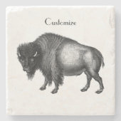 Big Bison Buffalo Thunder_Cove Stenen Onderzetter (Voorkant)