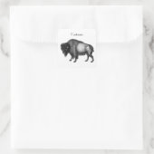 Big Bison Buffalo Thunder_Cove Vierkante Sticker (Tas)