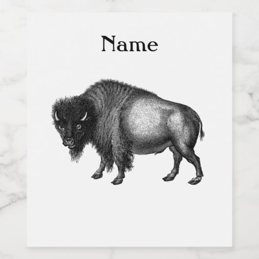 Big Bison Buffalo Thunder_Cove Wijn Etiket (Enkel label)