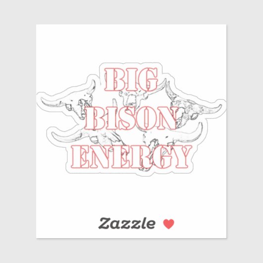 Big Bison Energy Sticker (Vel)