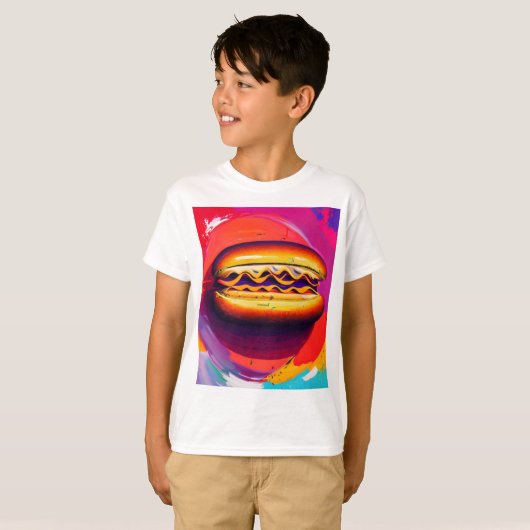 Big Bite Hot Dog - de kolossale hotdog-chronische T-shirt (Voorkant volledig)