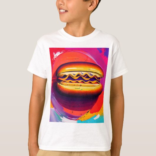 Big Bite Hot Dog - de kolossale hotdog-chronische T-shirt (Voorkant)