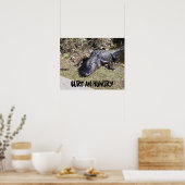 Big Black Alligator Poster (Keuken)