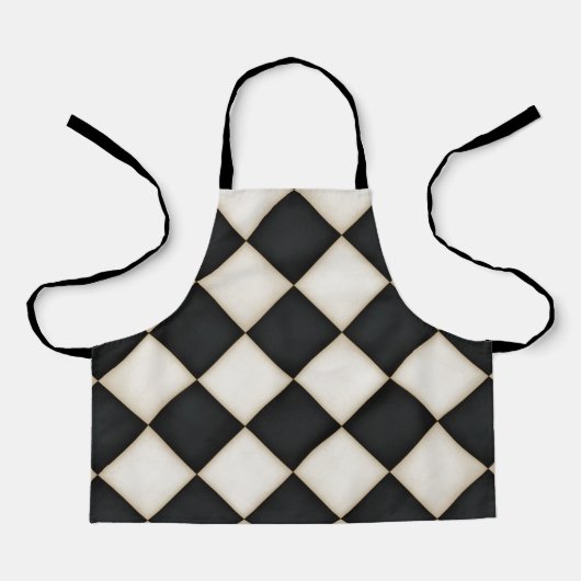 Big Black & Antiek White Diamonds Small Schort (Voorkant)