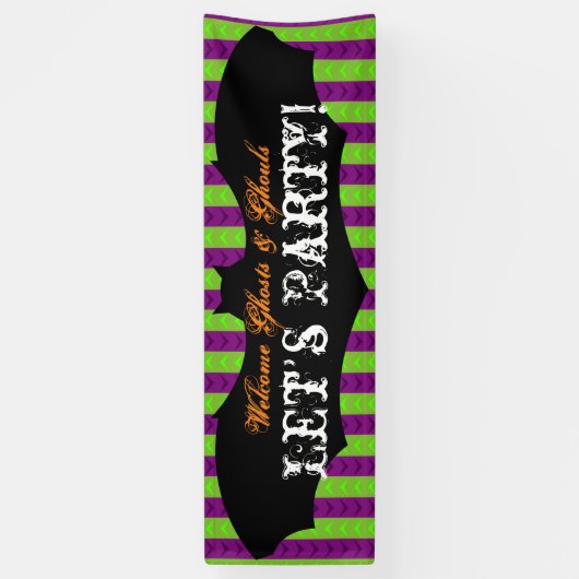 Big Black Bat - Custom Halloween Banner (Verticaal)