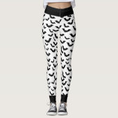 Big Black Bats Halloween Pants Leggings (Voorkant)
