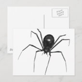 Big Black Creepy 3D-spin Briefkaart (Voorkant / Achterkant)