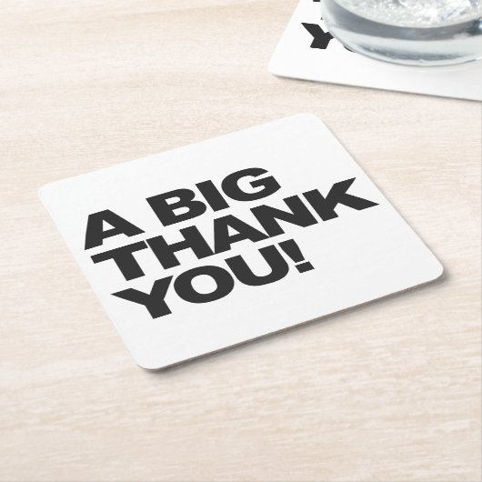 Big Black Dank je Kartonnen Onderzetters (Schuin)