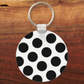 Big Black diagonaal Stippen Sleutelhanger (Voorkant)