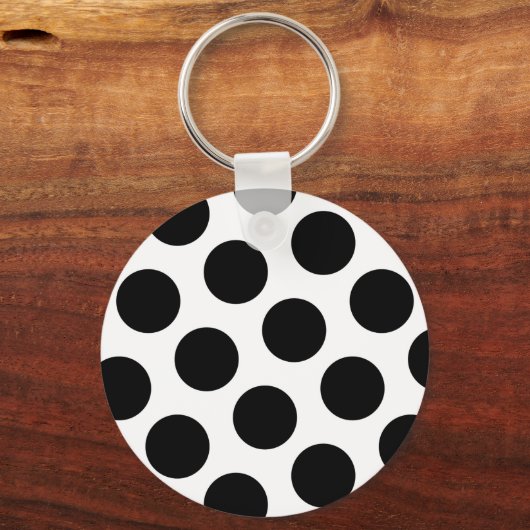 Big Black diagonaal Stippen Sleutelhanger (Voorkant)