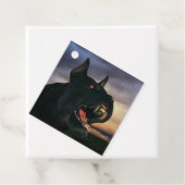 Big, black dog bedankjes labels (In situ)