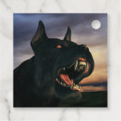 Big, black dog bedankjes labels (Achterkant)