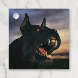 Big, black dog bedankjes labels