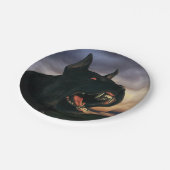 Big, black dog papieren bordje (Gekanteld)