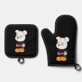 Big black-eared mouse ovenwant & pannenlap set (Voorkant)