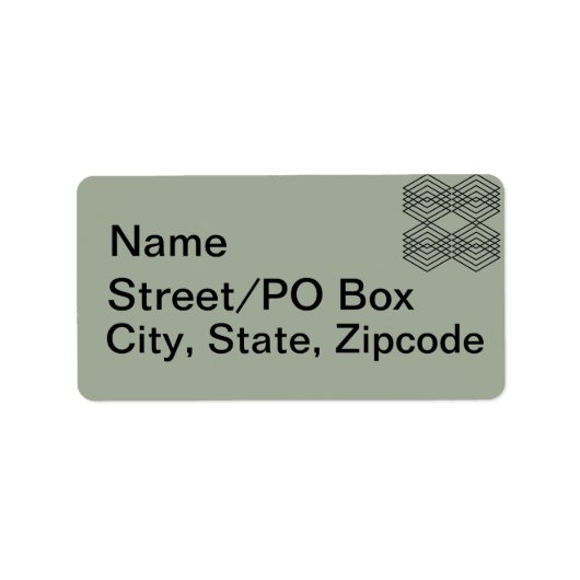 Big Black en White Diamonds Horizontale XL Etiket (Voorkant)