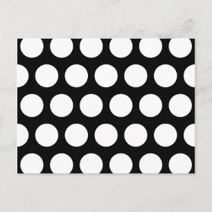 Big Black en White Polka Dots Briefkaart