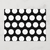 Big Black en White Polka Dots Briefkaart (Voorkant)