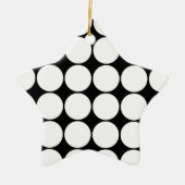 Big Black en White Polka Dots Circles Pattern Keramisch Ornament (Voorkant)