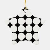 Big Black en White Polka Dots Circles Pattern Keramisch Ornament (Achterkant)