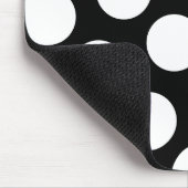 Big Black en White Polka Dots Muismat (Hoek)
