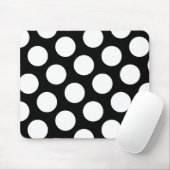 Big Black en White Polka Dots Muismat (Met muis)