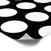 Big Black en White Polka Dots Poster (Hoek)